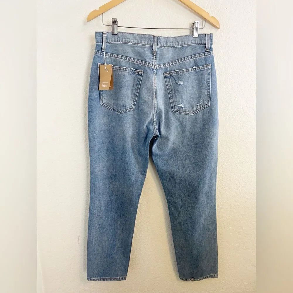 Reformation Julia High Cigarette Distressed Jean. NWT 30 - Picture 4 of 11